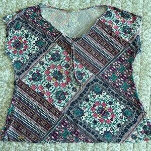 Lola & Maria Multicolor Floral Patchwork Blouse top